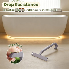 Shower Squeegee for Glass Doors – 10 Inch Bathroom Squeegee with Ergonomic round