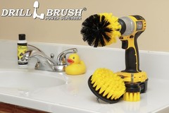 Drillbrush Drill 2in, 4in, 3.5in corner brush, All Purpose Medium Yellow