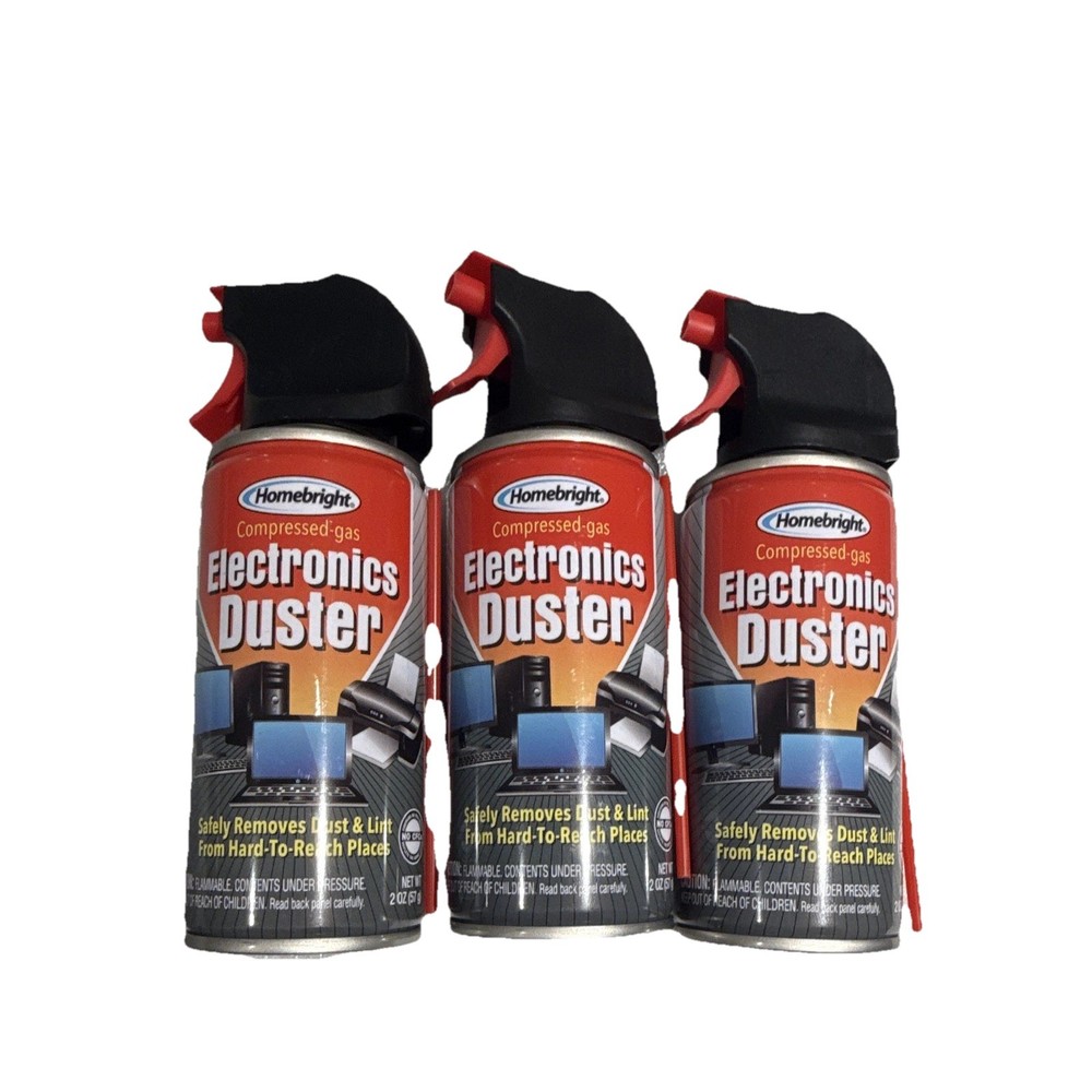3 Pack! Air Duster Cans Spray Electronics 2 oz Computer Keyboard Lot of 3