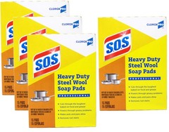 S.O.S Heavy Duty Steel Wool Soap Pads, 15 count – 4 Pack