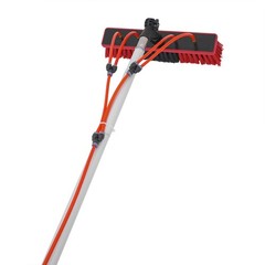 Long Reach Solar Panel Cleaning Brush Kit Outdoor Window Clean Water-Fed Rod Set