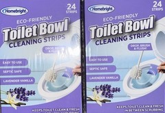 2x Home Bright Toilet Cleaning Strips Lavender Vanilla Scented Drop Brush Flush