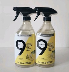 2 Pack 9 ELEMENTS VINEGAR POWERED CLEANER 18 oz LEMON SCENT