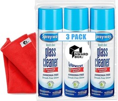 Spraiway Glass Cleaner Foam Action Cleaner 19 Oz. With Cleaning Cloth In Packagi