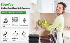 Steel Wool Scrubber Kitchen Spons – Kitchen Dish Spons Scrubbers,