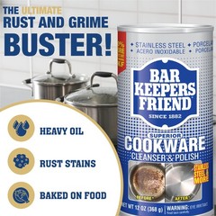 Bar Keepers Friend Cookware Cleanser & Polish (2 x 12 12 Ounce (Pack of 2)