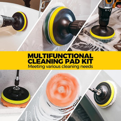 11 Piece Drill Brush Attachment Set Scouring Pads Power Scrubber Brush Scrub Pad