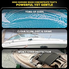 Meguiar’s M43 Marine/RV Boat Wash, pH-Balanced Boat/RV Wash for Protecting Fi…