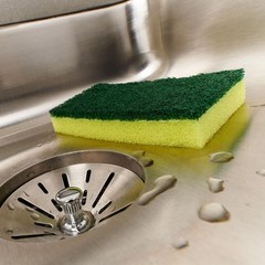 Brillo 21031 Polyester All Purpose Scrubber Sponge 4.5 Lx2.75 Wx0.8 D in. 8 Pack