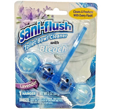 ( Lot 4 ) Sani-Flush Toilet Bowl Cleaner Lavender w/Bleach 4Balls Hanger 2 Oz Ea