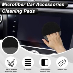 Screen Cleaner, 4.1”×4.1” Microfiber Dashboard Wipes, Square Color: black-1