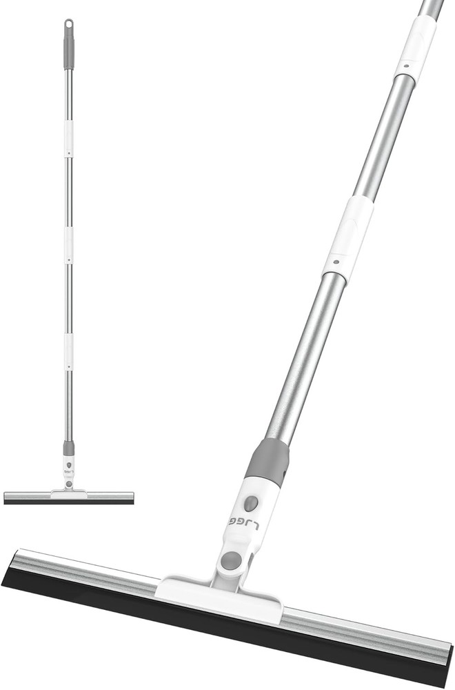 Squeegee Broom for Floor, 17″ Rubber Squeegee with 51″ Aluminum Alloy Pole