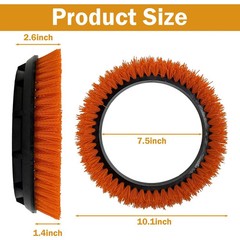 2 pack, 12 inch, Orbiter Nylon Orange Scrub Brushes ORB550MC Floor Machine