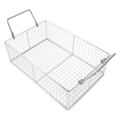 High Temperature Stainless Steel Ultrasonic Cleaner Basket with Swinging Handle