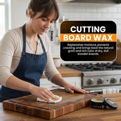 Cutting Board Wax – Food Safe Beeswax & Mineral Oil Board Butter for Wooden C…