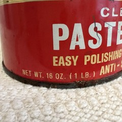Vintage Lundmark Clear Paste Wax Tin 75% Full Carnauba Wax Advertising Can