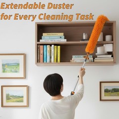 Long Handle Duster for Cleaning // Extendable Microfiber with Extension Pole