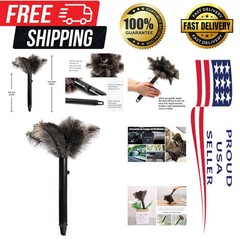Eco-Friendly 15 Inch Retractable Ostrich Feather Duster – Handmade & Effective