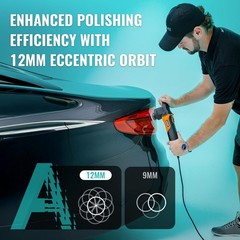 “Mini Polisher 2/3 Inch 630W Random Orbital Car Buffer for Detailing &