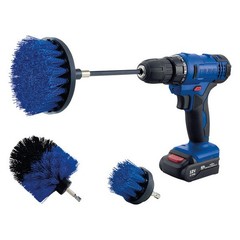 4 Pcs Drill Brush Set (Blue) with 6″ Extension – Fast Free Shipping