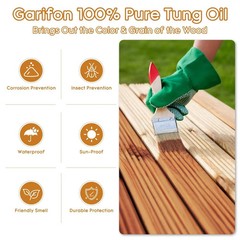 Tung Oil for for Wood Finishing,Food Safety for Furniture & Countertop,100% Pure