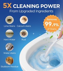 64 Count Wand Refills for Clorox Wand, 5X Cleaning Power Bowl Cleaners with E…