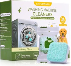Washing Machine Cleaner Tablets – 36 Count for 18-Month Supply – Pet Hair & O…