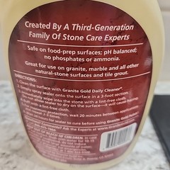 Granite Gold SEALER Protectant Barrier Spray Non Toxic Safe Stone Care 24 Oz