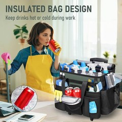 Durable 900D Oxford Fabric Cleaning Caddy with Wheels – Housekeeper’s Companion