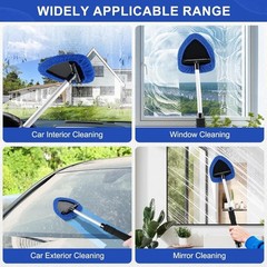 Windshield Cleaning Tool,Car Window Glass Wiper Cleaner,4/8XBrush Pad Extendable