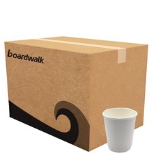 Boardwalk DW8HCUP 8 oz Double-Walled Paper Hot Cups – White (500/CT) New