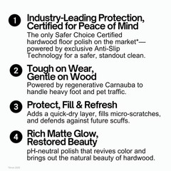 Hardwood Floor Polish & Luster – 27oz 2-Pack | Plant-Derived, No PFAS, Anti-Slip