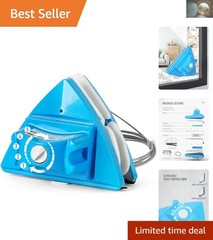 Adjustable Magnetic Window Cleaner with Safety Rope for Easy High-Rise Cleaning