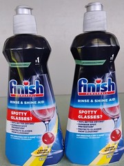 Finish Powerball RInse & Shine Aid 2-Pack Lemon Sparkle 400ml 13.5oz 80 Washes