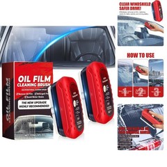 2-Pack Car Windshield Cleaner Brushes for Crystal-Clear Visibility – Light Red