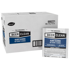 BEER CLEAN Bar Glass Cleaner, 0.5 Oz Packets (100-Pack) – Concentrated Powdered