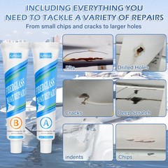 Marine Fiberglass Repair Kit for Boats, Gel Coat Kepair kit for Boats, Epoxy …