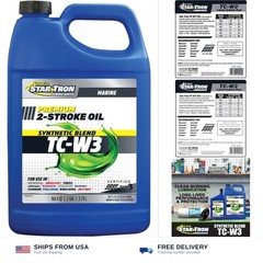 STAR BRITE Super Premium+ 2-Cycle Synthetic Blend TC-W3 Engine Oil – For All …