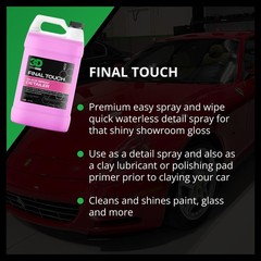 3D Final Touch Waterless Detail Spray 128 Fl Oz Premium Car Shine Cherry Scent