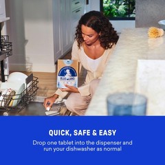 100 Plastic-Free Dishwasher Detergent Tablets 60 Count Free & Clear Eco-Friendly