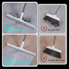 Rubber Squeegee Broom for Floor,62″ Long Handle Window Squeegee, Silicone Pet…