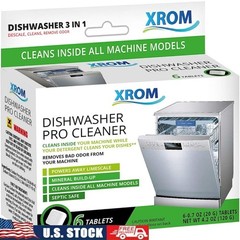Dishwasher Cleaner Tablets 3 in 1 Deodorizer Descaler Safe Natural Ingredients