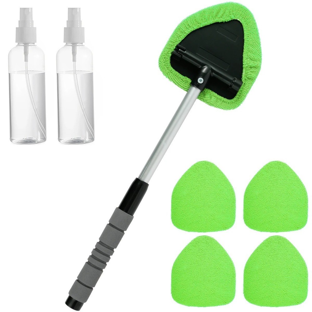 Windshield Cleaning Tool Kit Car Window Glass Wiper Cleaner Brush Pad Extendable