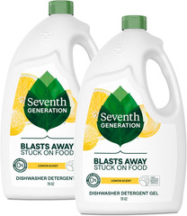 Seventh Generation Dishwasher Detergent Gel Lemon Scent 70 oz 2-Pack Duo