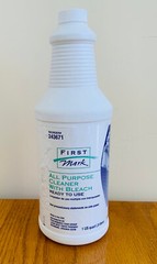 All purpose Cleaner with Bleach – First Mark Brand 1 Quart (0.9 liters)