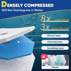 HHXI 60Ct Disposable Toilet Brush Refills, Toilet Bowl Cleaner Refills, Bathr…