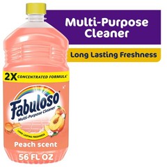 (2 pack) 2X Multi-Purpose Cleaner, No Rinse Floor Cleaner, Peach Scent, 56 fl oz