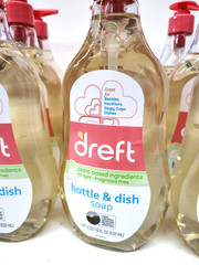 12 PK Dreft Bottle and Dish Soap, Fragrance Free Formula, Baby Bottle Wash, 18oz