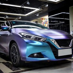 Chameleon Car Wrap 11.81″x60″ Purple to Blue Matte Metallic Vehicle Film Stre…