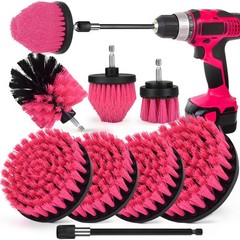 8 Pack Drill Brush Attachment Set, 1/4in Power Scrubber Brush + Extend Long R…